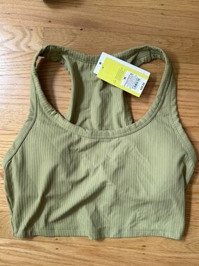 all in motion Olive Green Ribbed Racerback Sports Bralette